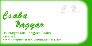 csaba magyar business card